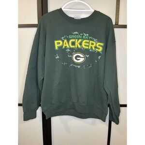 NFL TEAM APPAREL GREEN BAY PACKERS GREEN SWEATER CREWNECK UNISEX SIZE LARGE